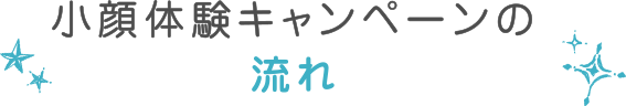 小顔体験キャンペーンの流れ